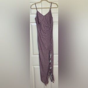 Elegant Purple Spaghetti Strap Dress